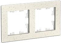 Рамка универсальная Systeme Electric AtlasDesign Nature 2-м. мрамор крем роял